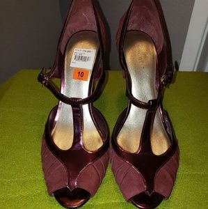 Nine West Purple Suede Mary Jane Pumps NWT
